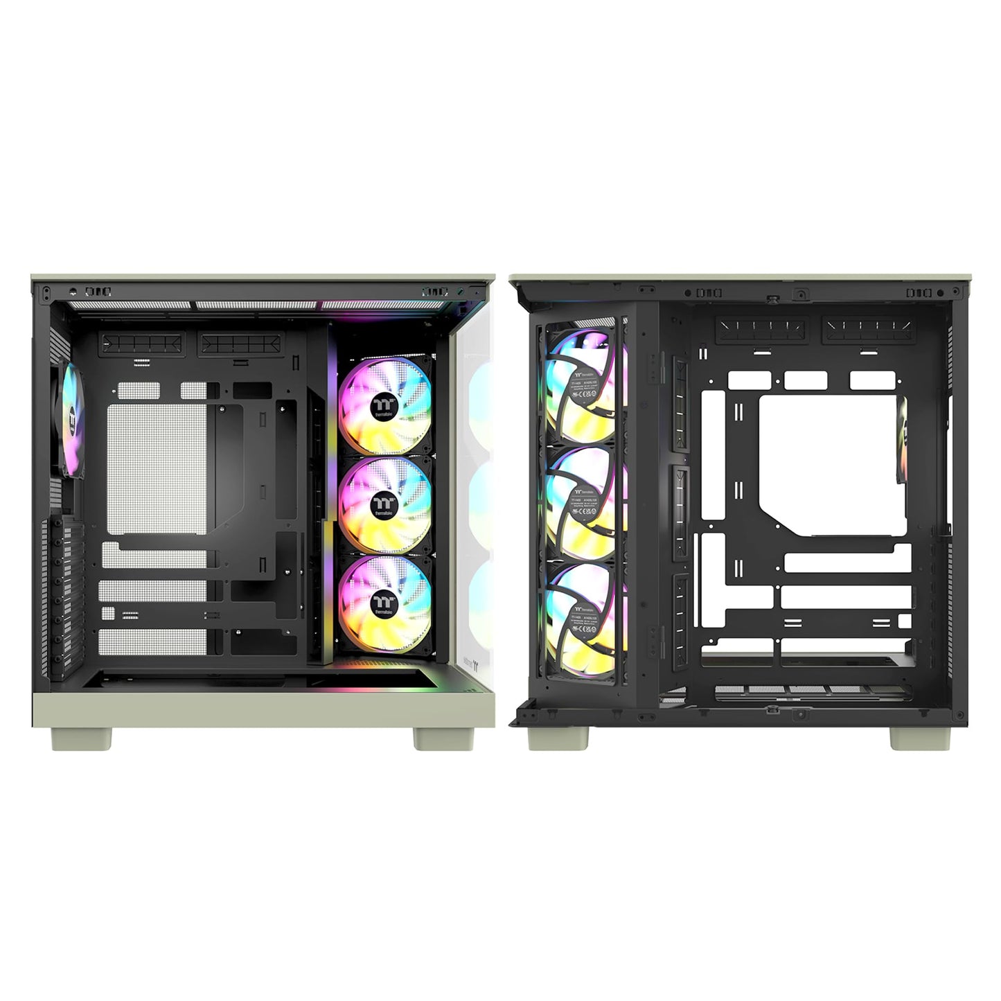 Thermaltake View 380 XL WS ARGB; Mid Tower Chassis; Side Wood Trim; 4x120mm ARGB Fans Included; 420mm GPU Clearance; ATX/mATX/mITX; Hidden Connector
