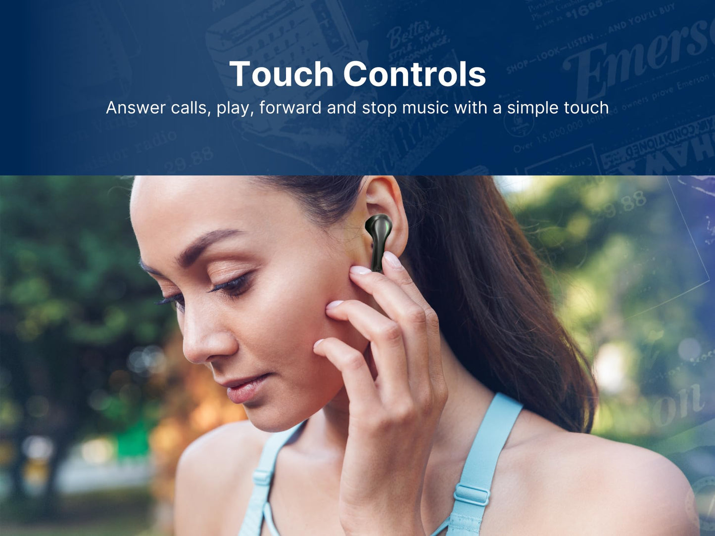 Emerson EG-1501 True Wireless Gaming Earbuds with Low-Latency Audio, Built-in Microphone, Bluetooth 5.1 Connectivity, RGB LED Lighting…