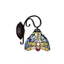 Chloe Lighting SUNNIVA Dragonfly Tiffany-Style Dark Bronze 1 Light Wall Sconce 8" Wide