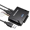 USB 3.0 to IDE SATA Adapter Hard Drive Reader, Type C USB to External Hard Drive Disk HDD Converter Kit for Universal 2.5/3.5 HDD SSD with Power