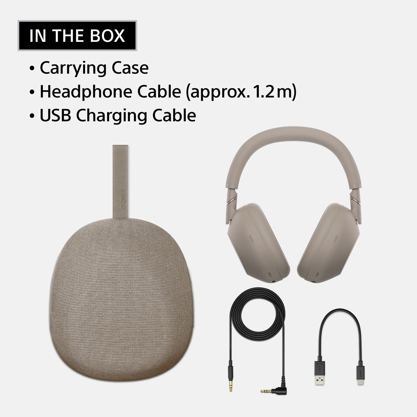 Sony WH-1000XM6 The Best Noise Cancelling Wireless Headphones, Sandstone