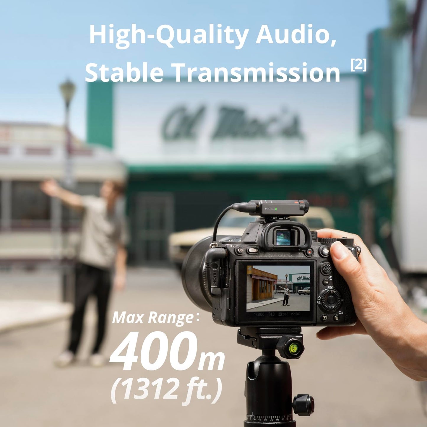 DJI Mic Mini (2 TX + 1 RX + Charging Case) Wireless Lavalier Microphone, Ultralight, Noise Cancelling, Up to 48-Hour Battery Life Bundle with 2 x Deco