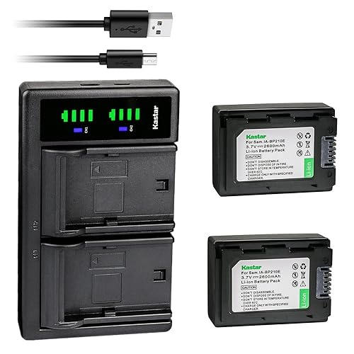 Kastar 2-Pack IA-BP210E Battery and LTD2 USB Charger Replacement for Samsung IA-BP420E, IA-BP210E, IA-BP210R, IA-BP105R, BP-210E Battery, Samsung