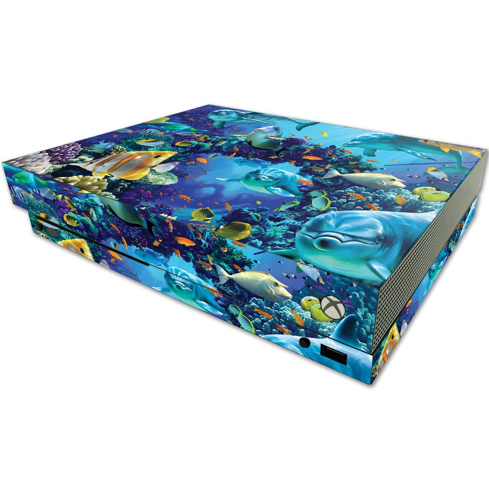 MightySkins Skin Compatible with Microsoft One X Console Only - Ocean Friends | Protective, Durable, and Unique Vinyl Decal wrap Cover | Easy