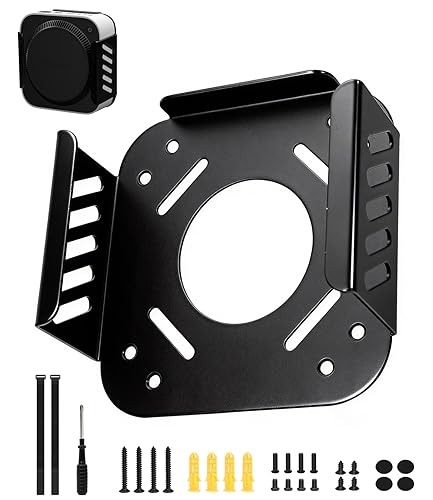 Freejia Metal Mac mini PC Mount Compatible with 2024 Mac mini M4/M4ProMount VESAMount, Under DeskMount and WallMount,macmini m4 Stand with Heat