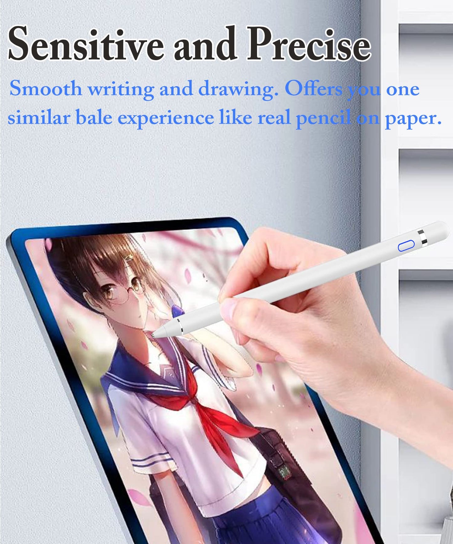 DOGAIN Active Digital Stylus Pen for Touchscreen, Stylus Pencil for Apple iPad mini/Pro/Air, Switch, Samsung, iPhone, Android and Most Phone & Tablet