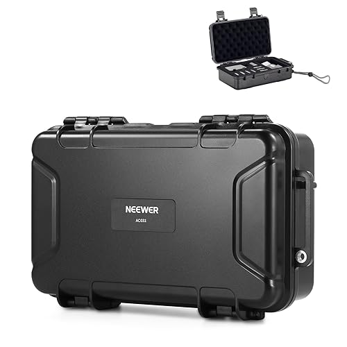 NEEWER Hard Case Compatible with DJI Osmo Action 5 Pro / 4/3 Camera, IP67 Waterproof Dustproof Shockproof Portable Travel Storage Case with Custom