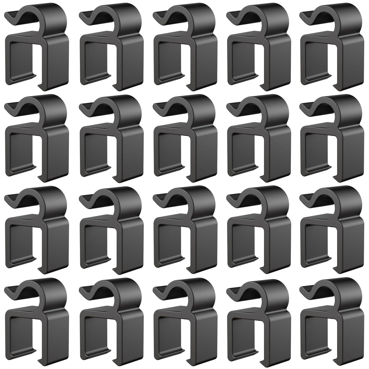 ThtRht 20 Pack Mic Cable Clips Microphone Cable Clip Mic Boompole Clips Wire Holder Organizer for Wired Microphone Arm Stand Vocal Dynamic Microphones