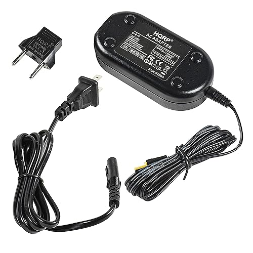 HQRP AC Adapter Charger Compatible with JVC GZ-MG750 GZ-MG750AUS GZ-MG750BUS GZ-MG750RUS GZ-MG750U GZ-HM350 GZ-HM545 GZ-HM965 GZ-HM970 GZ-HM990…