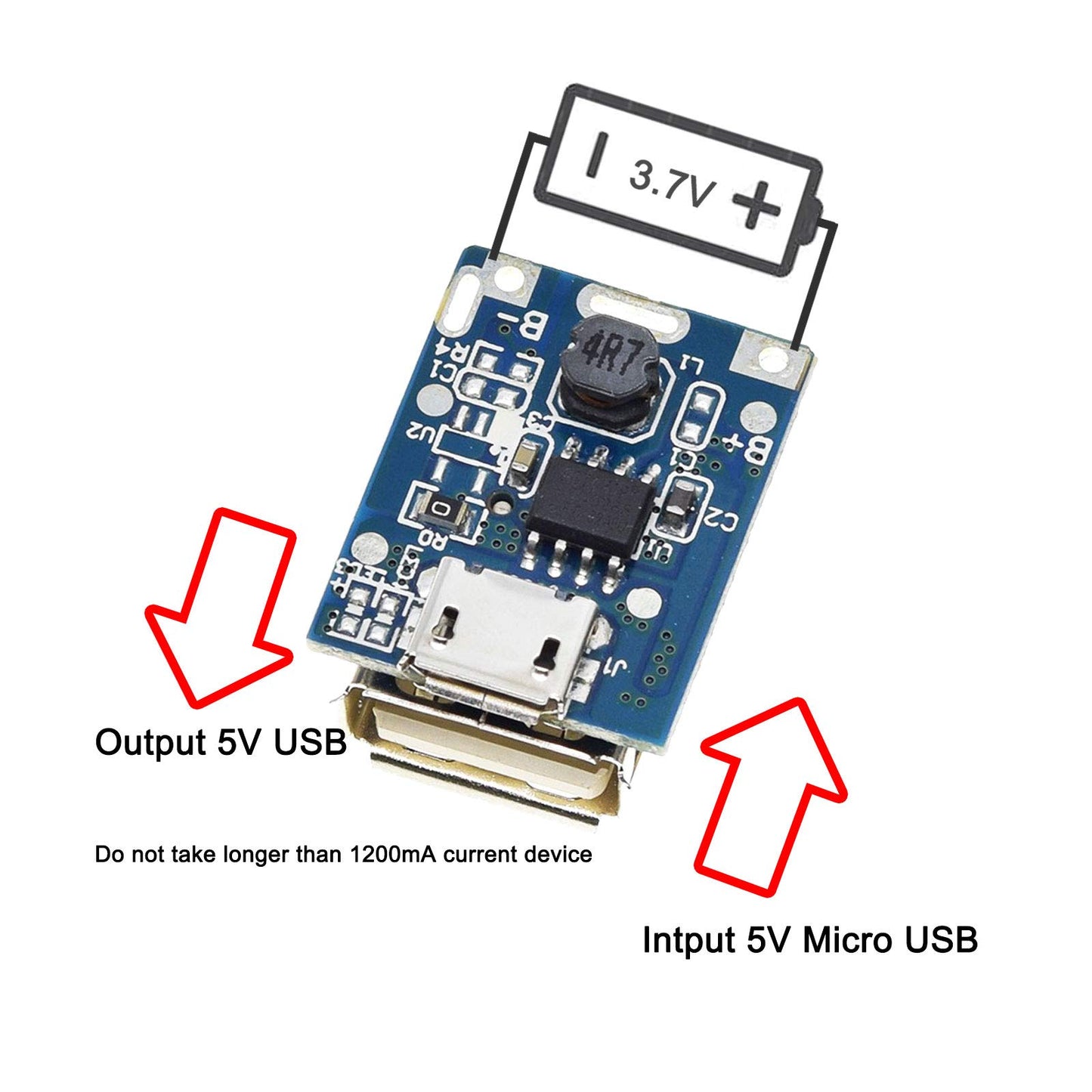 ALAMSCN 12PCS 5V 1A Boost Power Supply Module Lithium Battery Li-ion Charging Protection Board 134N3P DIY Charger LED Display USB and Micro Port