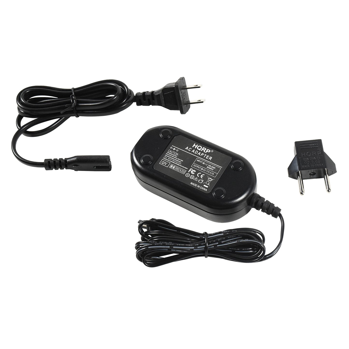 HQRP Replacement AC Adapter/Charger Compatible with JVC AP-V16U AP-V18U AP-V15U LY21103-001 LY21456-001B with USA Cord & Euro Plug Adapter