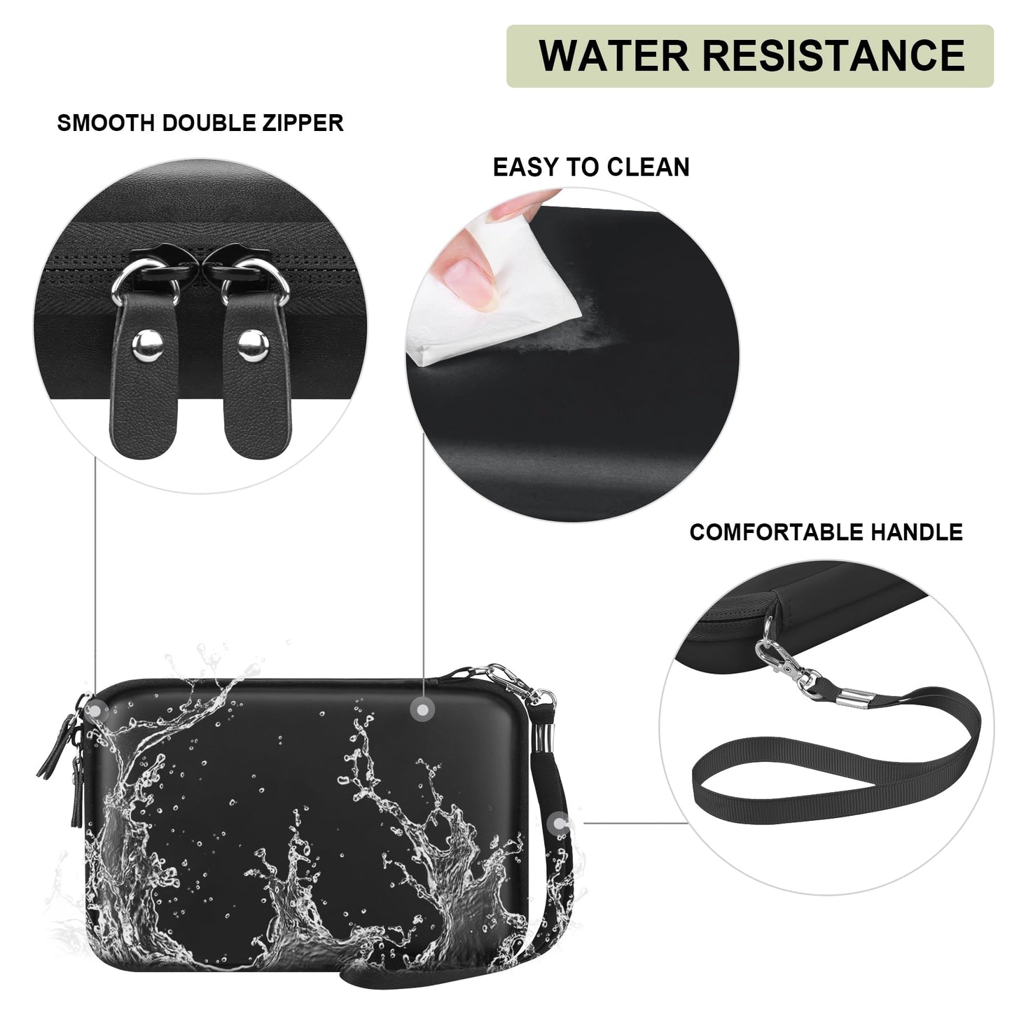 Supmay Hard Carrying Case for Fujifilm Instax Mini EVO Instant Camera, Instax Mini Printer Travel Storage Case with Mesh Pocket Can Store USB Cables