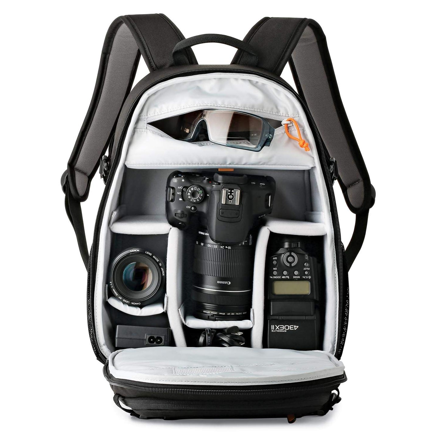 Lowepro Tahoe BP 150, Camera Bag, Lightweight Compact Camera Backpack for Cameras, CSC, DJI Spark Drone, Black, 27.5 x 21.7 x 40.3 cm, Medium