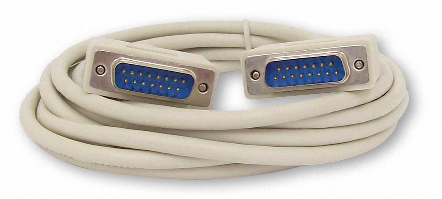 Your Cable Store 10 Foot DB15 15 Pin Serial Port Cable Male/Male