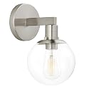 Linea di Liara Glass Globe Brushed Nickel Wall Sconce Lighting Sferra Mid Century Modern Sconces Wall Lighting Fixture Bathroom Vanity Wall Sconces
