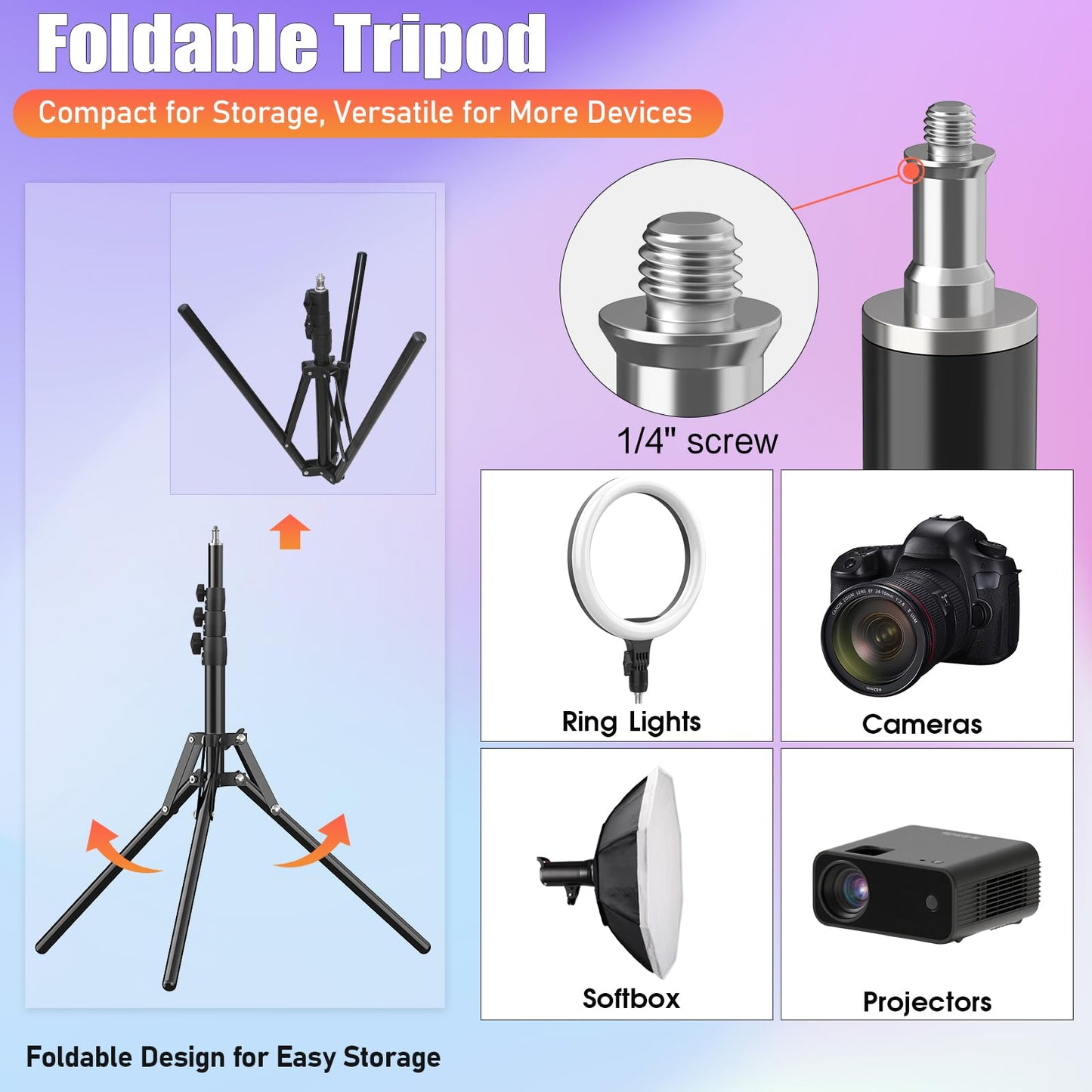 ALTSON 14'' Selfie Ring Light with 63'' Tripod Stand & Phone Holder, Dimmable LED Phone Ring Light for Video Recording/Live