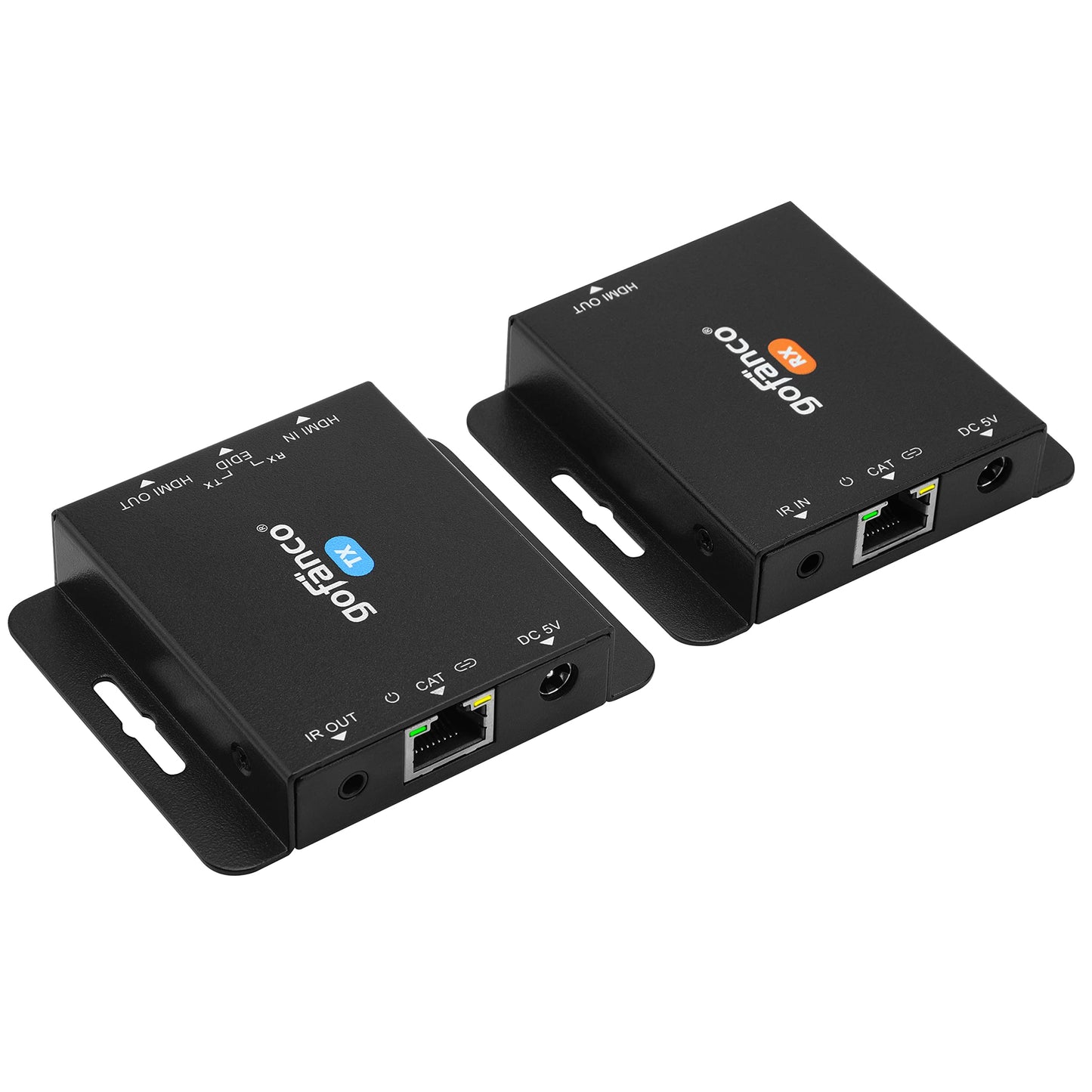 gofanco HDMI Extender Over CAT6/7 at 4K 30Hz - Up to 130ft (4K @30Hz), 230ft (1080p), Loopout, IR Extension, EDID Copy, HDCP 1.4, 7.1ch HD Audio, Near