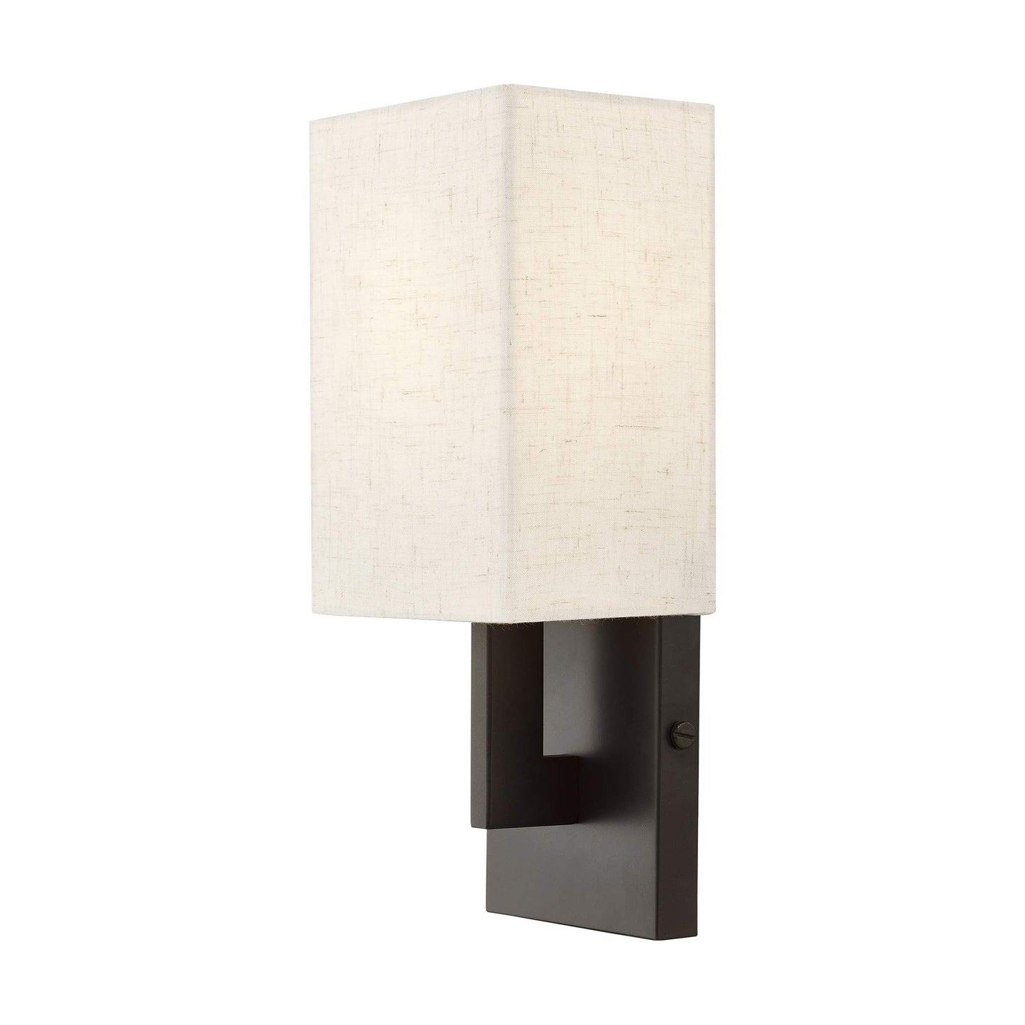 Livex Lighting 52131-92 Transitional One Light Wall Sconce from Meridian Collection Dark Finish, English Bronze
