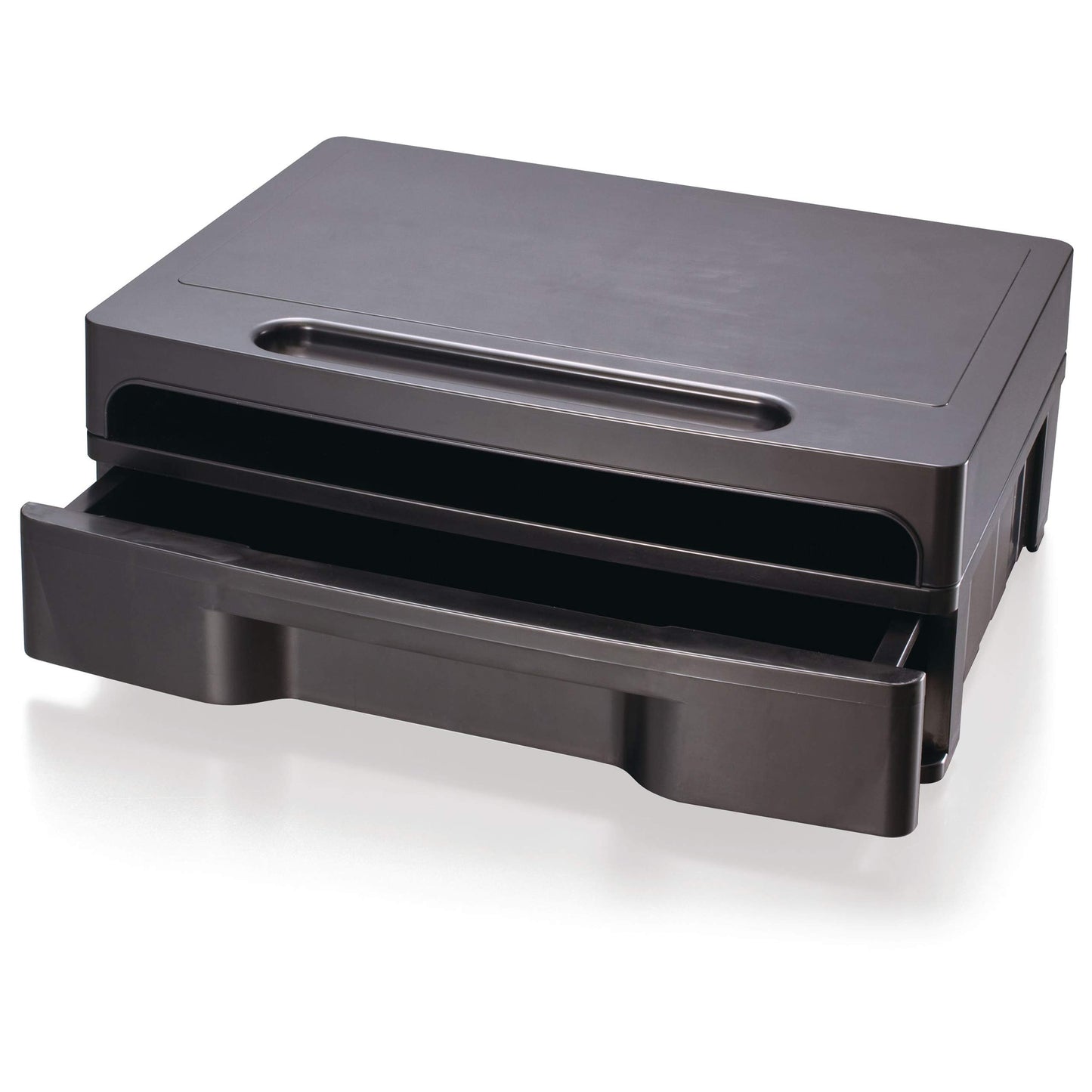 Officemate 2200 Series Executive Monitor Stand with Drawer, Black (22502)