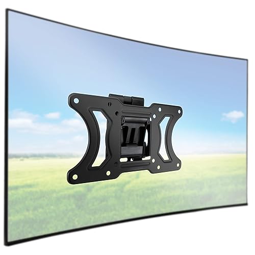 Pyle PSWLB62 Universal Tilting TV Wall Mount - Slim Quick Install VESA Mounting Bracket for TV Monitor, Mounts 10 to 32 Inch HDTV, LED, LCD, Plasma