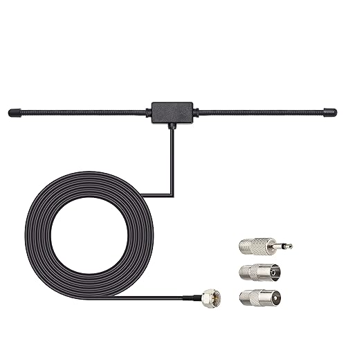 Bingfu FM Radio Dipole Antenna for Stereo Receiver Indoor Pioneer Onkyo Yamaha Marantz Bose Wave Music System Home FM Radio AV Audio Video Home