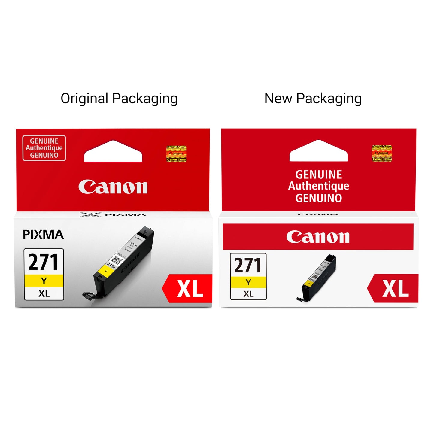 Canon CLI-271XL Genuine Yellow Ink Tank, Compatible with MG6820, MG6821, MG6822, MG5720, MG5721, MG5722, MG7720, TS5020, TS6020, TS8020, and TS9020