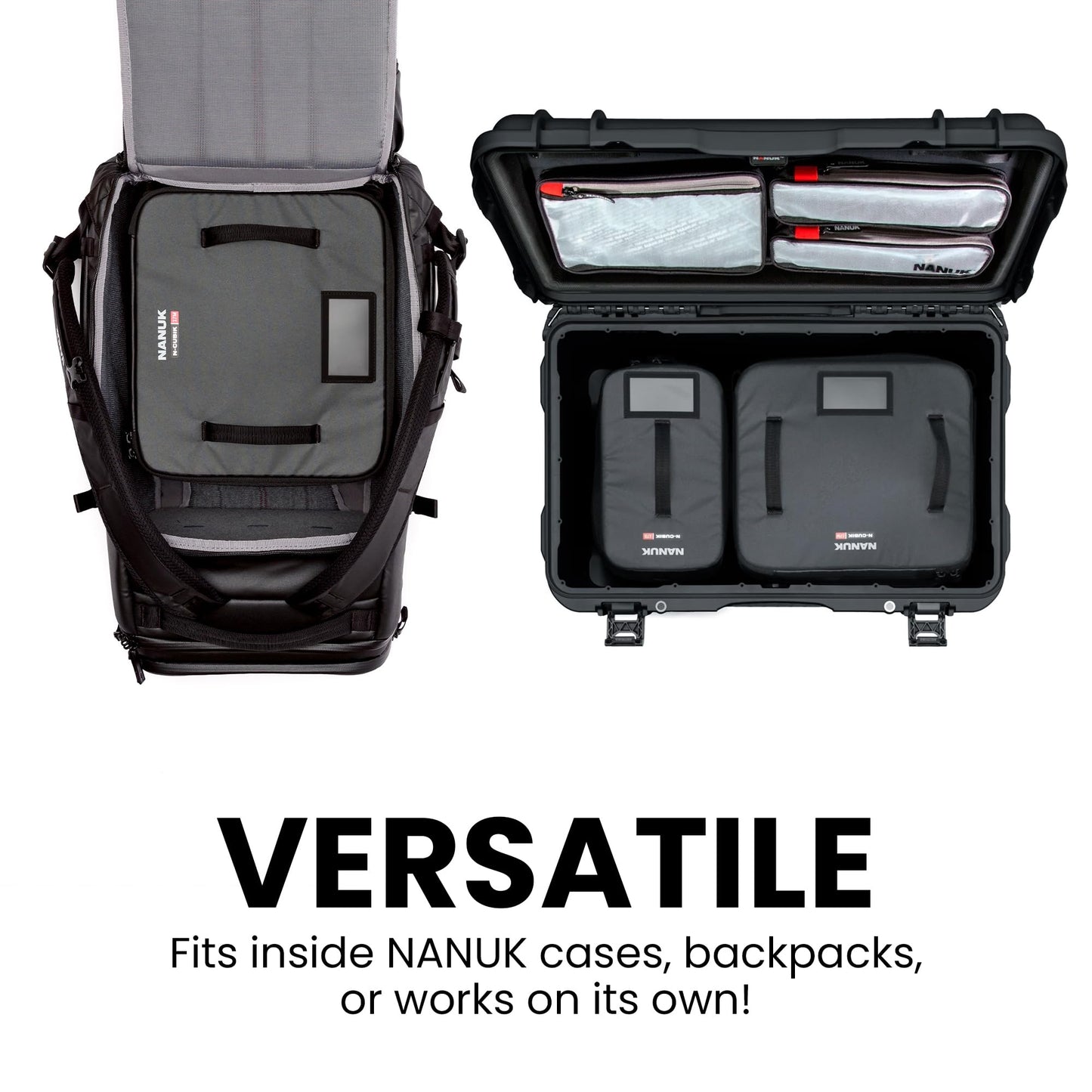 NANUK N-Cubik 17M Camera Bag Insert - Medium Water-Resistant Cube - Shockproof Protective Camera Insert for Backpack - Perfect for Tech Gear
