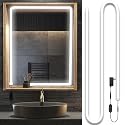 Blikshin LED Vanity Mirror Lights, Hollywood Style Makeup Lighting, 10FT/6000K/Dimmable/12V Adapter/Self-Adhesive Strip Lights for Mirror, Lighting