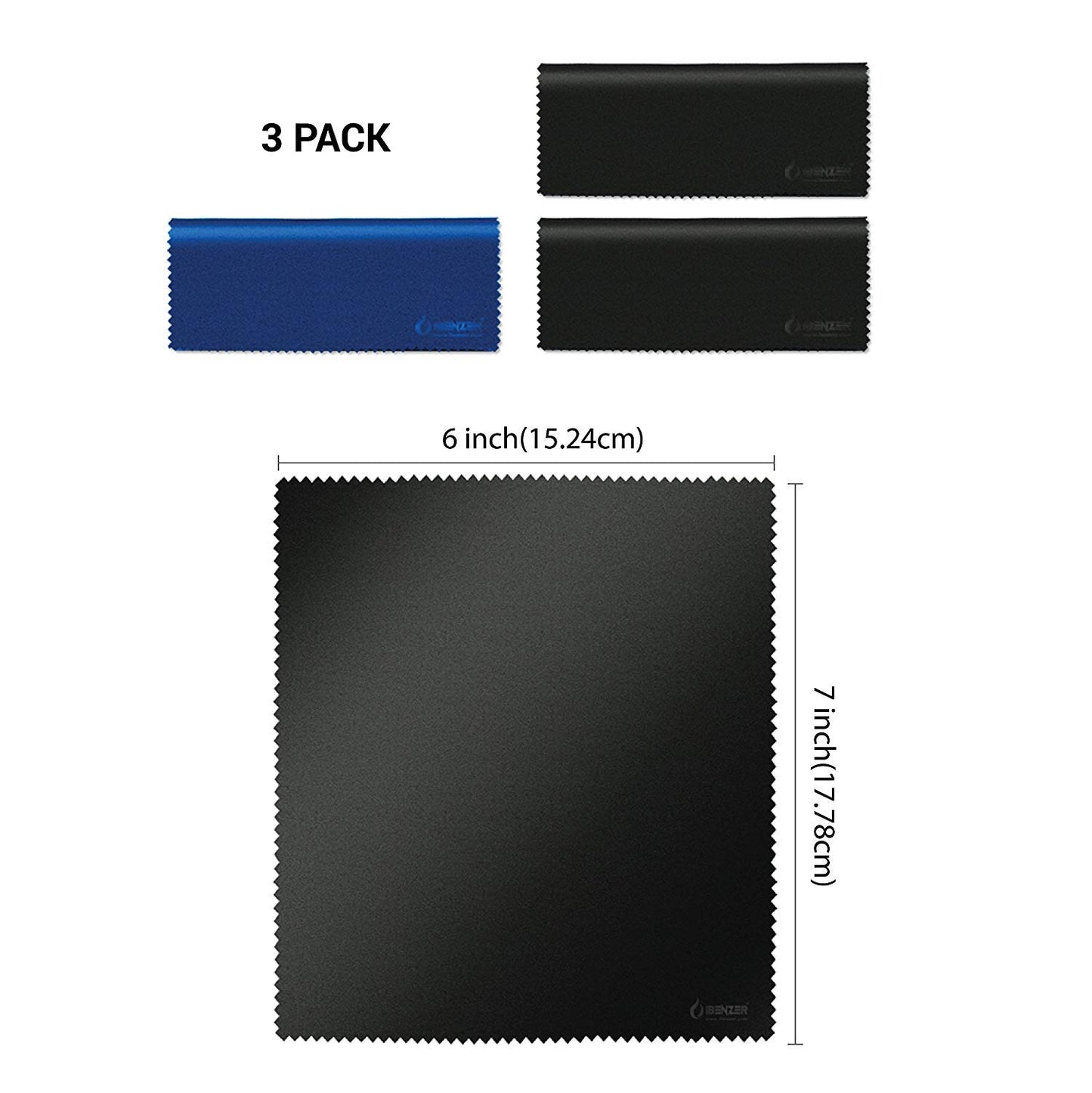 IBENZER Microfiber Cleaning Cloths for Electronics - Micro Fiber Camera Lens Cleaning Cloth, Glasses, Screens, Eyeglasses, iPad, iPhone, Cell Phone