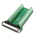 uxcell a15082500ux0039 DB37 D-SUB Male Adapter to 37Pin Terminal Two Row Screw Breakout Board
