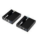 gofanco 1080p HDMI USB KVM Extender Over CAT6 / CAT7 Cable - Up to 230ft (70m), 2X USB 2.0 Keyboard/Mouse, Near Zero Latency, HDMI Loopout
