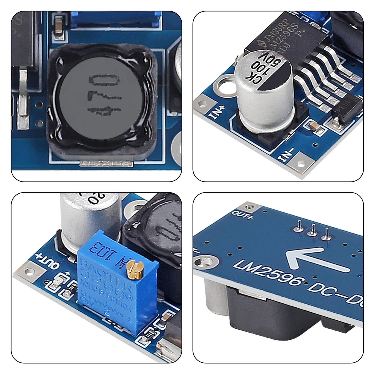 AITRIP 10 Pack LM2596 DC to DC Buck Converter 3.0-40V to 1.5-35V Power Supply Step Down Module