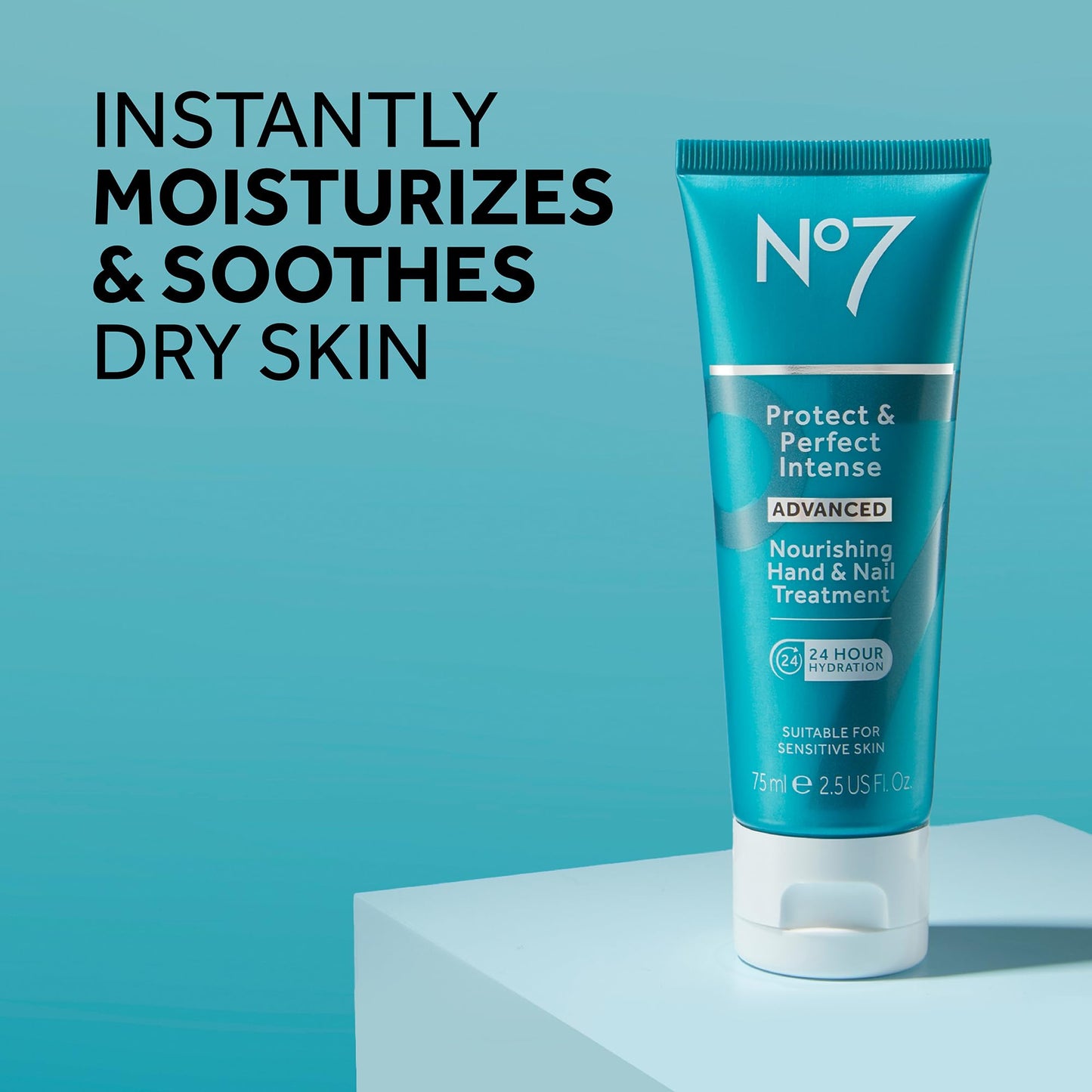 No7 Protect & Perfect Intense Advanced Hand & Nail Cream – Anti-Aging Moisturizer with Vitamin B5 & Matrixyl 3000+ Collagen Peptides, 75ml