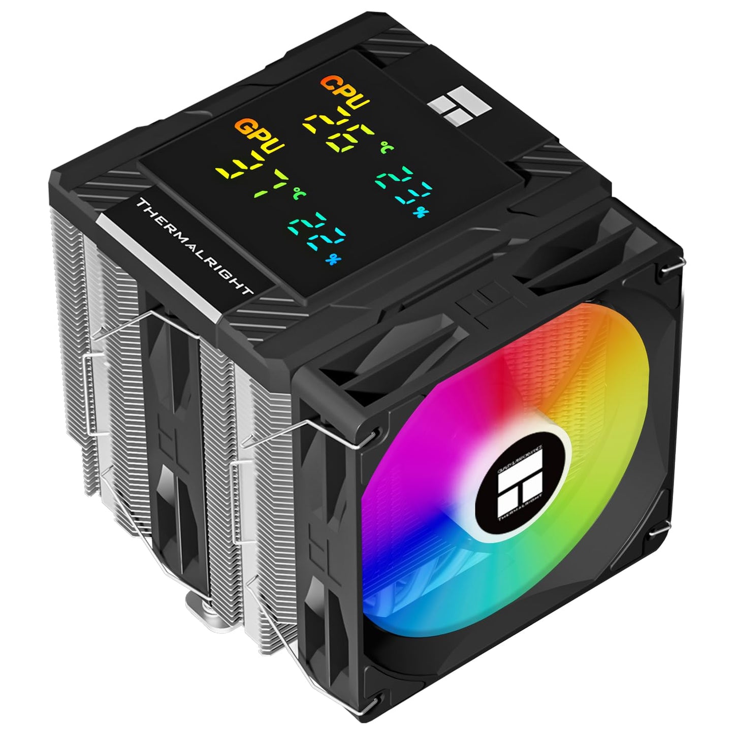 Thermalrlght Peerless Assassin 120 Digital ARGB Black CPU Cooler, Double 120mm PWM Fans with 1850RPM Speed, Support Intel