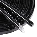Silicone Fiberglass Sleeve Heat Shield Wire Protective High Temperature Electrical Insulation Self-extinguishing Black (3/16"- 9ft)