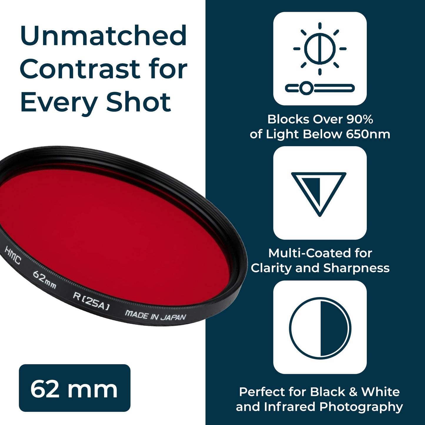 Hoya 62mm HMC Screw-in Filter - Red