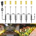 GreenClick LED Pathway Lights, 4.8W 12V AC/DC Low Voltage Path Lights, 570 Lumen 6 Pack Extendable Outdoor Landscape Lighting IP65 Waterproof Garden