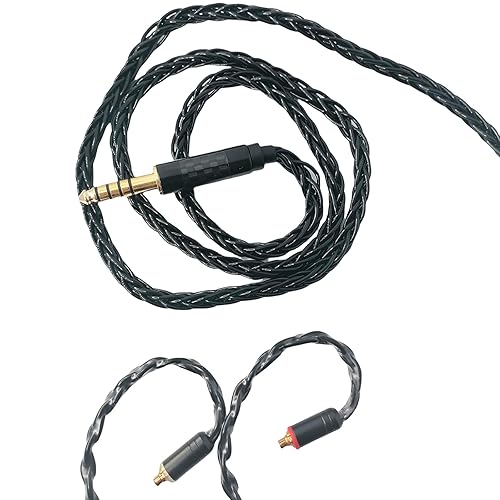 QZXYHYN HiFi in Ear Earphone Replacement Cable 8 Core Silver Plated Copper Upgrade Earphone Cable for Shure SE315 SE846 SE425 TIN Audio T2 Pro…