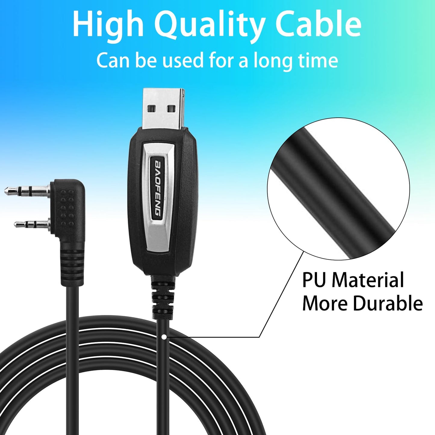 BAOFENG uv-5r Programming Cable,UV5R Mini USB Programming Cable DM32 dm-32 UV-32 BF-F8HP, UV-21R,UV-5G Plus,UV-17R,K5PLUS,GM-15Pro GM-5RH TIDRADIO