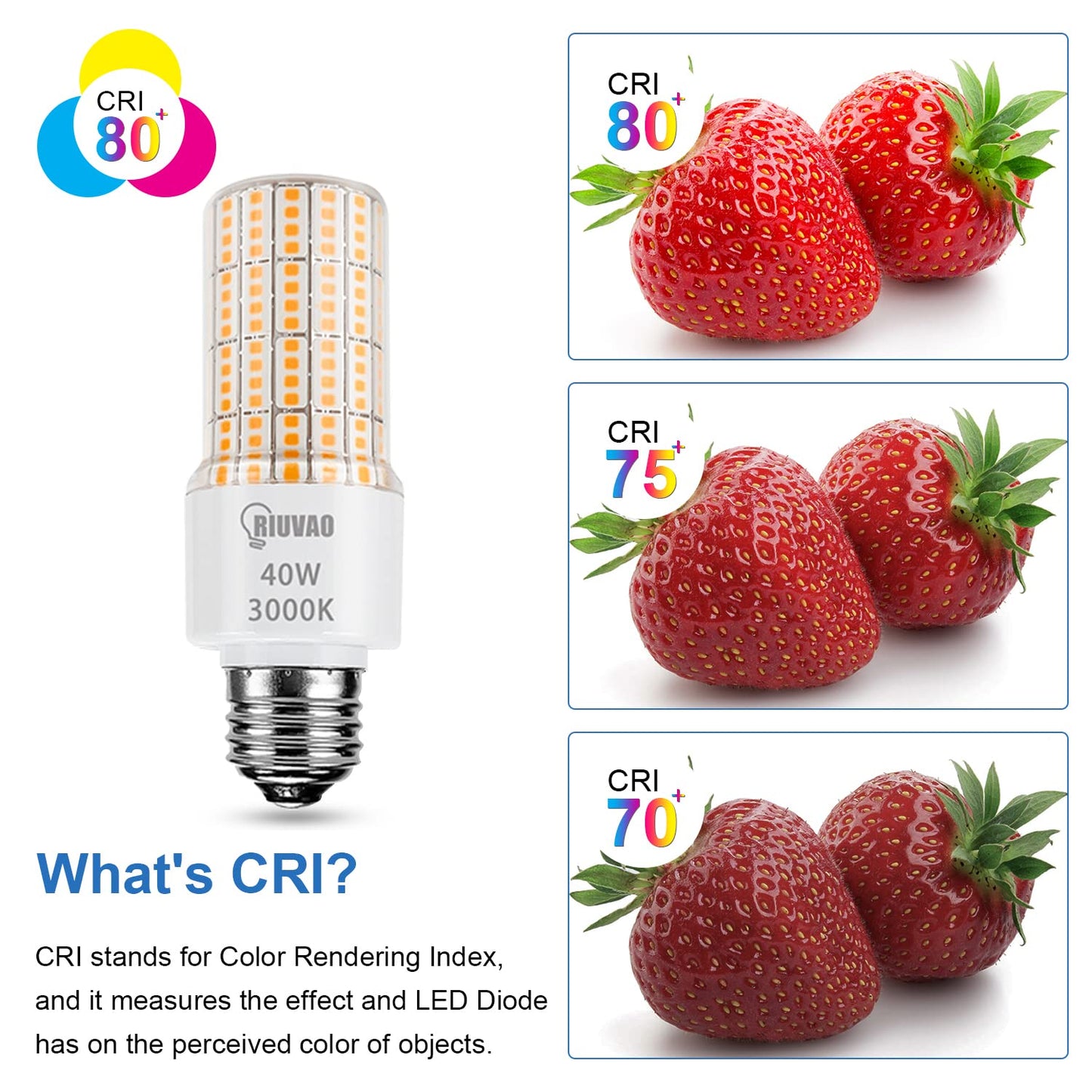 Led corn Light Bulbs 300W Equivalent Super Bright 5000Lm 3000K Warm White led Light Bulb E26/E27 Medium Base 40w Waterproof Led Bulb for Outdoor