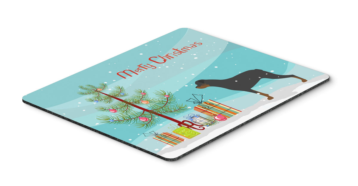 Caroline's Treasures BB2984MP Rottweiler Merry Christmas Tree Mouse Pad, Hot Pad or Trivet for Home Office Gaming Working Computers Laptop Mouse