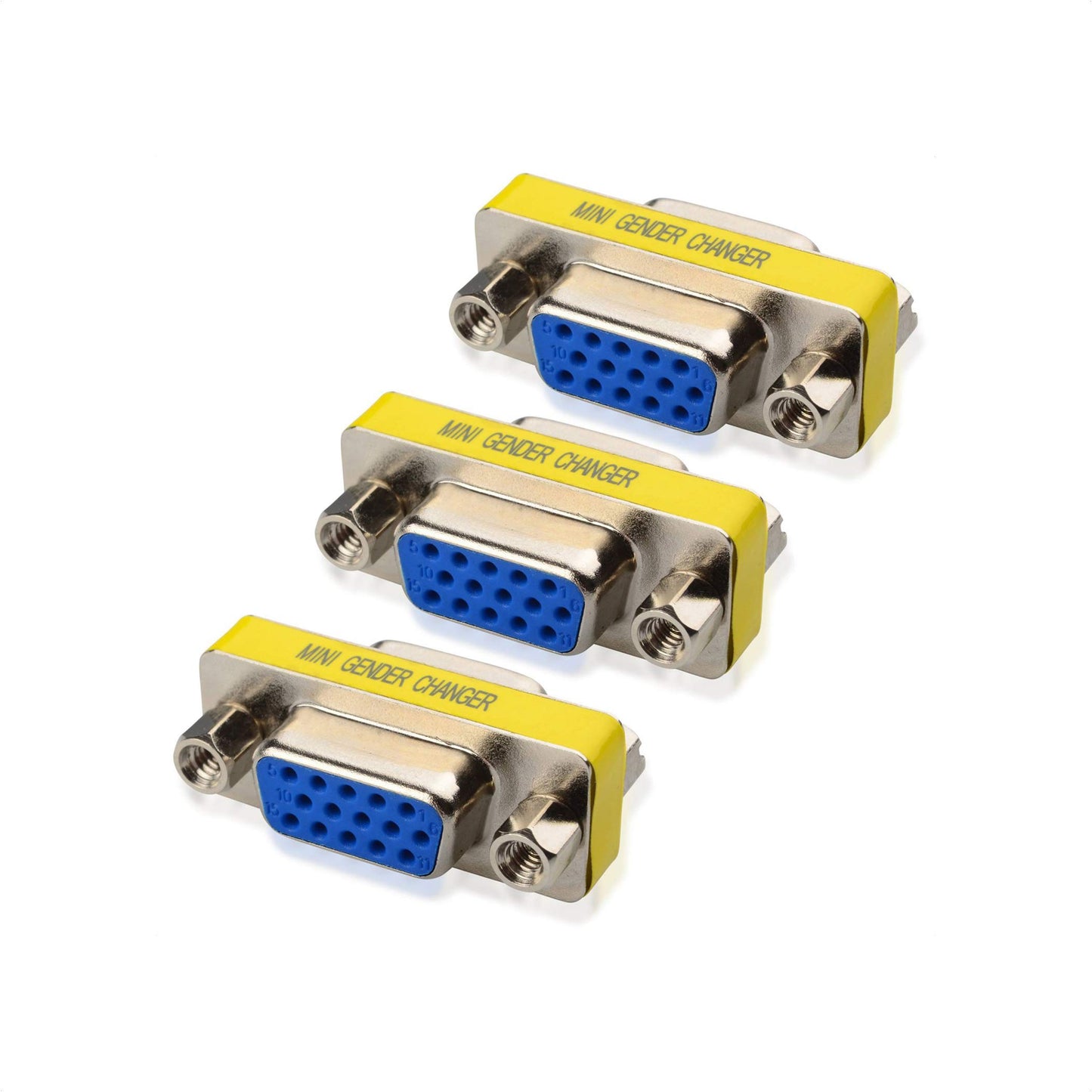Cable Matters 3-Pack HD15 VGA Coupler, SVGA Coupler (VGA Female to VGASVGA FemaleCoupler