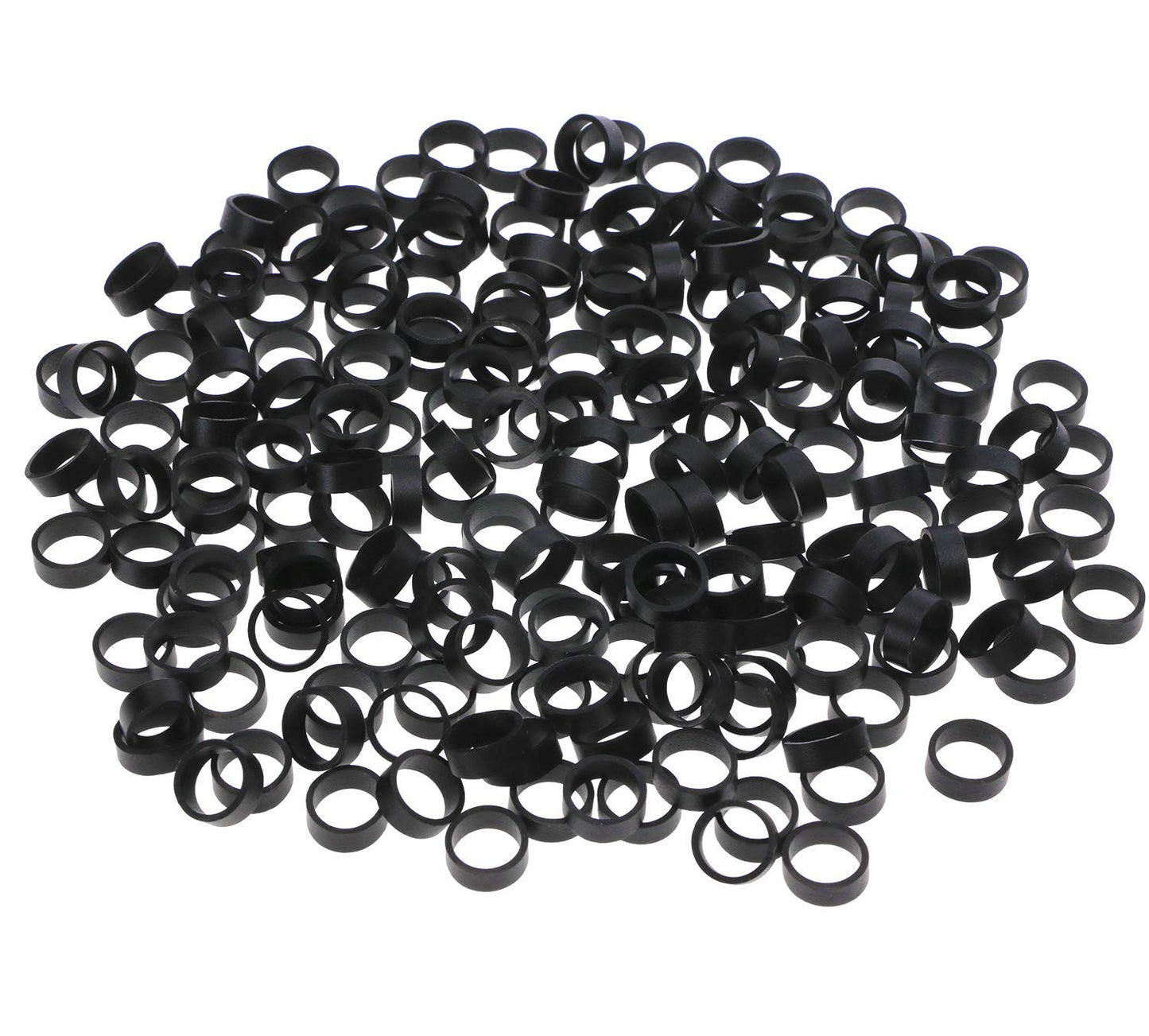 ONLYKXY 200 Pieces Silicone Cable Ties, Data Lines Silicone Cord Ties, Reusable Rubber Rings, Power Cable Tie Straps, Elasticity Coil Ring, Rubber