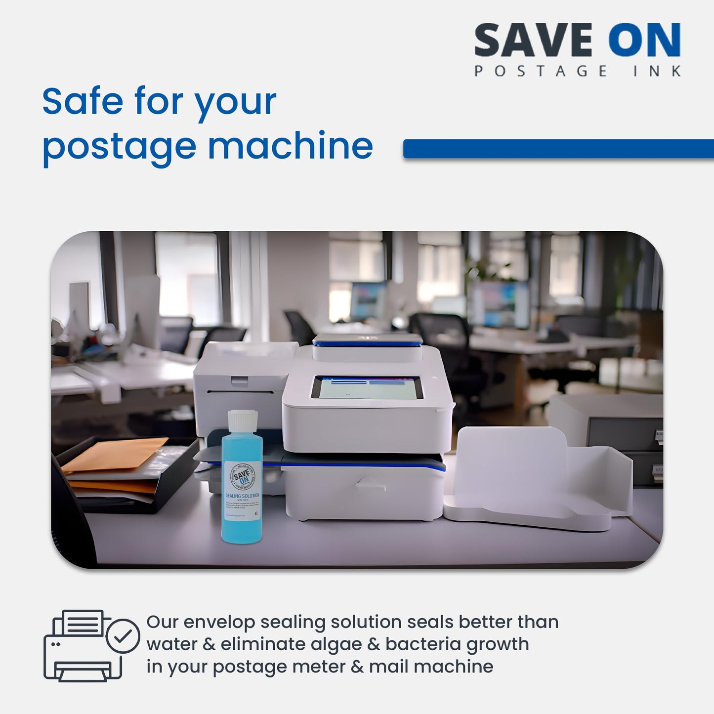 Pitney Bowes 601-9 Compatible E-Z Seal Sealing Solution (4 Pack - 4oz) - Envelope Sealer for DM Series Mailing System - Envelope Seal for Effortless