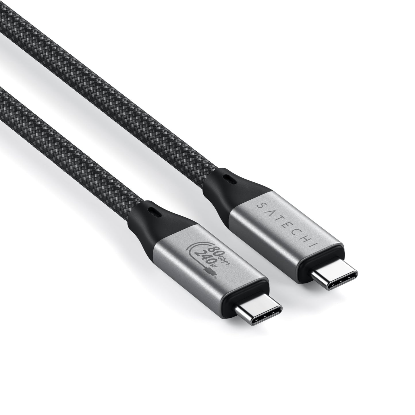 Satechi USB4 V2 Pro Cable, USB C Cable 1.2m/ 3.9ft, up to 120Gbps Data Transfer, 240W Power Delivery, 8K Display, Thunderbolt 5/4/3 Compatible,