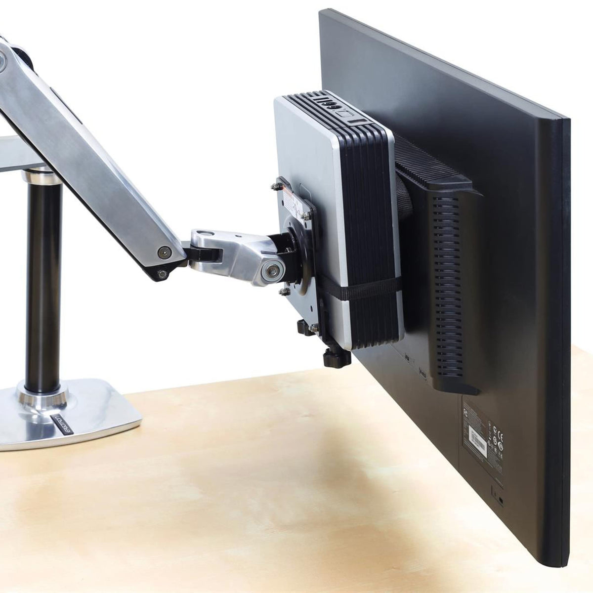 Ergotron - Mini PC Mount - Add-on for VESA Monitor Arms - Black