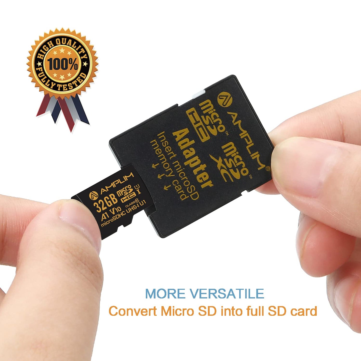 Amplim 32GB MicroSDXC Card with Adapter (1X Black)