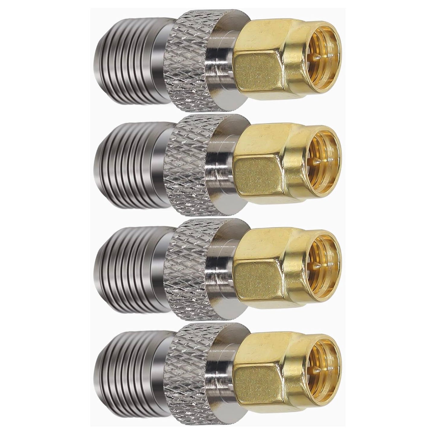 CESS SMA to F-Type Adapter Connector - SMA Male to F Female, 4 Pack
