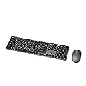Amazon Basics Ultra Premium Wireless Keyboard and Mouse Combo, Rechargeable, Full-Size with Number Pad, Sleek Design, Plug and Play, Quiet Typing