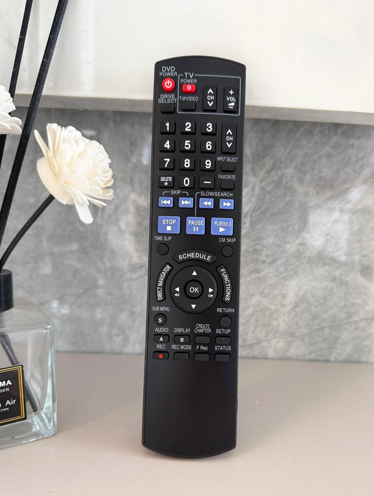 Replacement Remote Control for Panasonic DMR-EZ48V DMR-EZ48K DMR-EZ48VE DMR-EZ485 DMR-EZ485V DMR-EZ485VK DVD Recorder